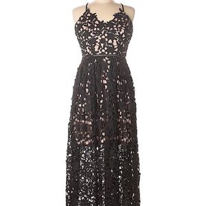 Aqua lace cocktail dress